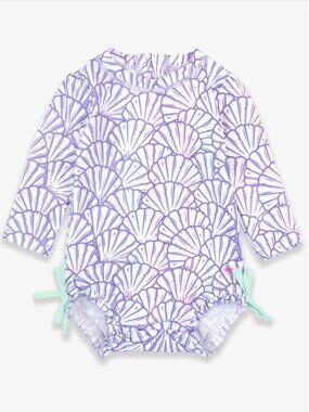NWT RuffleButts Long Sleeve One Piece Swim Suit (Magical Mermaid)